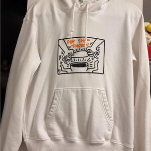 Uniqlo UT Keith Haring Graphic White Hoodie